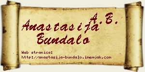 Anastasija Bundalo vizit kartica